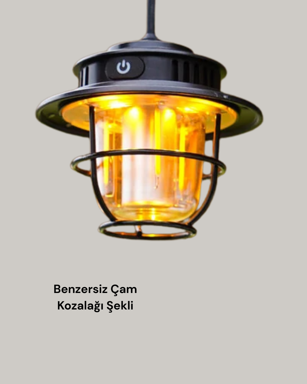 Çam Kozalağı Şekilli Retro Kamp Gece Lambası - Görsel 5
