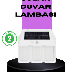 3 in 1 Solar Duvar Lambası – IP65 Su Geçirmez, Hareket Sensörlü
