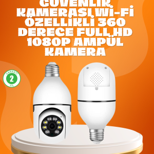 Tam Karanlıkta Görüntüleme Sağlayan 1080P Ampul Güvenlik Kamerası