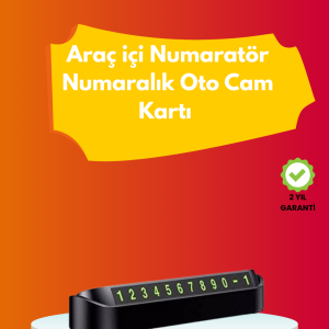 Şık ve İşlevsel Fosforlu Araç Numaratörü – Kolay Kullanım, Yüksek Görünürlük