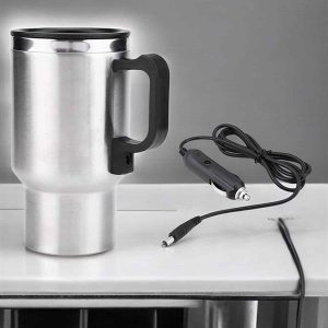 Kettle Kapaklı Araç İçi Termos Tüm Arabalara Uyumlu Çakmaklık Girişli Su Isıtıcı Bardak