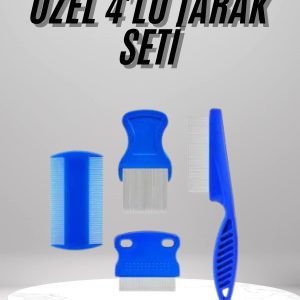 4'lü Bit Evcil Hayvan Tarak Seti Kedi Köpek Bit Tarak Seti Pire Tarağı