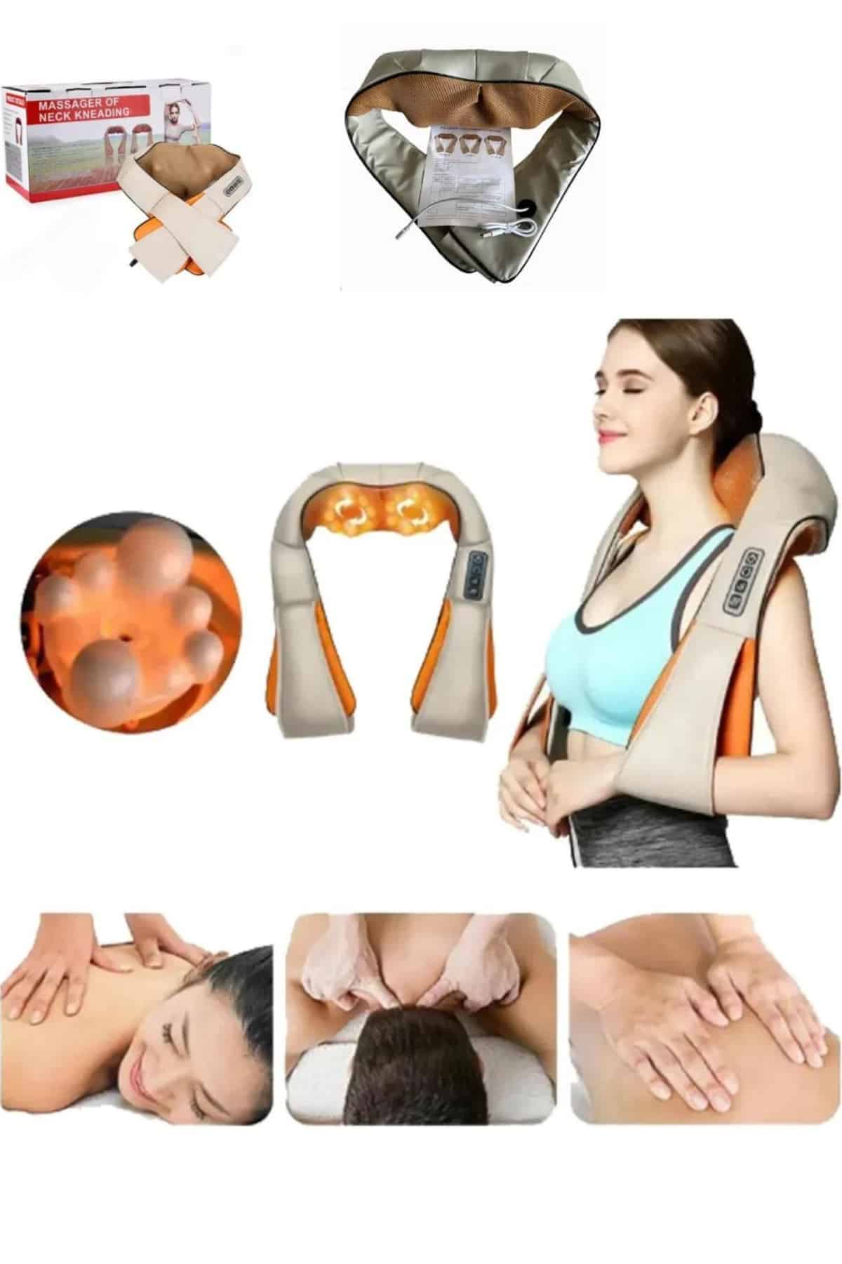 Rahatlatıcı Ovmalı Isıtmalı Boyun Bel Omuz Sırt Masaj Aleti Ve Masaj Cihazı - Görsel 4
