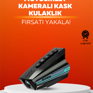 BT16 Akıllı Kask Kamerası – 1080P HD, Bluetooth 5.3, IP65 Su Geçirmez (Kopya)