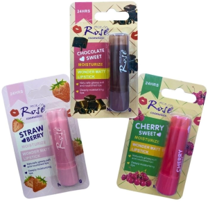 Yoğun Etkili Dudak Koruyucu Nemlendirici Balm Kiraz Çilek Çikolata (3lü Set) ( Lisinya )