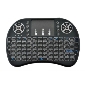 Smart Tv Box Ps3 Uyumlu Kablosuz Dokunmatik Işıklı Şarjlı Touchpadli Mini Q Klavye - Lisinya