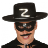 Z Logolu Yetişkin Zorro Şapkası ve Zorro Maskesi - Lisinya