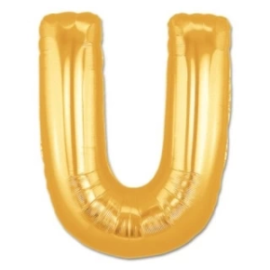 U Harf Folyo Balon Altın Renk  40 İnç