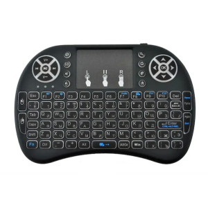Smart Tv Box Ps3 Uyumlu Kablosuz Dokunmatik Işıklı Şarjlı Touchpadli Mini Q Klavye