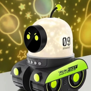 BFS Robot Projeksiyon Gece Lambası Hoparlörlü Şarjlı Yıldızlı Gökyüzü Temalı Led Projeksiyon Lambası
