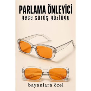BFS  Parlama Önleyici Bayan Gece Sürüş Görüş Gözlüğü Sis Far Işık Önleyici Anti-Fog Gözlük