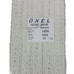 Dantel Polyester Güpür Bant Krem 15 Metre En 3 cm ON-1654-K