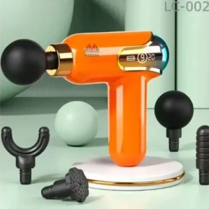 Yeni Nesil Darbeli Titreşimli Şarjlı Sporcu Masaj Tabancası 4 Başlıklı LC-002 (5296)