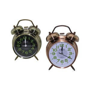 BÜYÜK MASA ÇALAR SAAT BÜYÜK FOSFORLU RAKAMLAR ÇAP: 10CM (5296)
